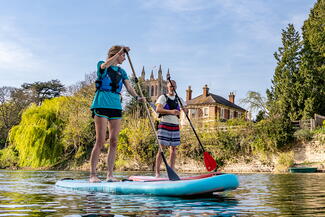 paddle-boarding through hereford city