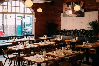 Interior of contemporary restaurant 