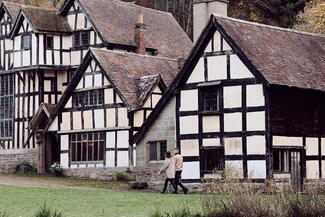 Wythall estate black and white house