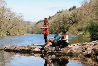 Young People at Symonds Yat, river Wye