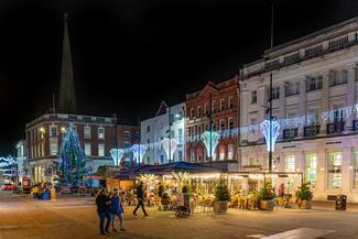 Hereford Christmas time at night