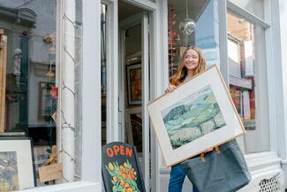 Carrying art out of shop