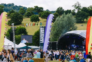 Image showing festival goers in a field at Lakefest 2024