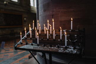 Candles in a church
