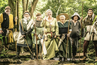 Medieval troop re-enactment 