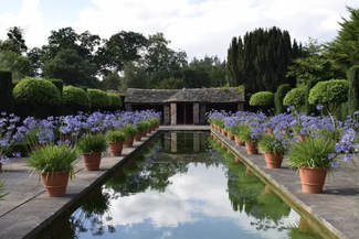 canal in english country garden