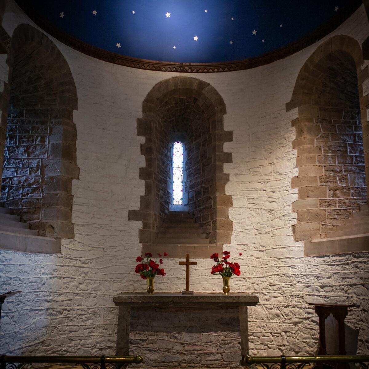 There is time for quiet reflection and prayer in the apse.