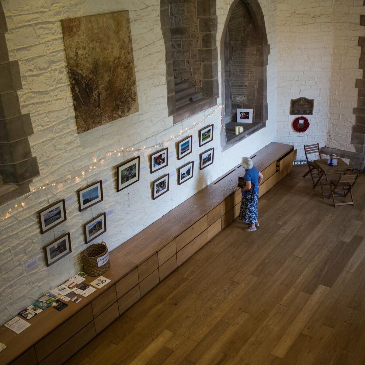St Peter's houses an exhibition space within the working church.