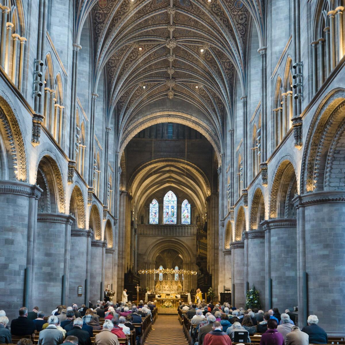 Nave of Hereford Cathedral by Ash Mills Photography