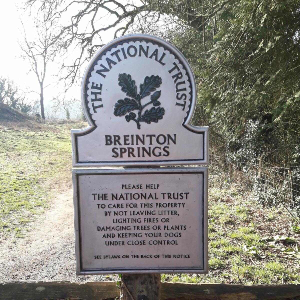 Breinton Springs is cared for by the National Trust.