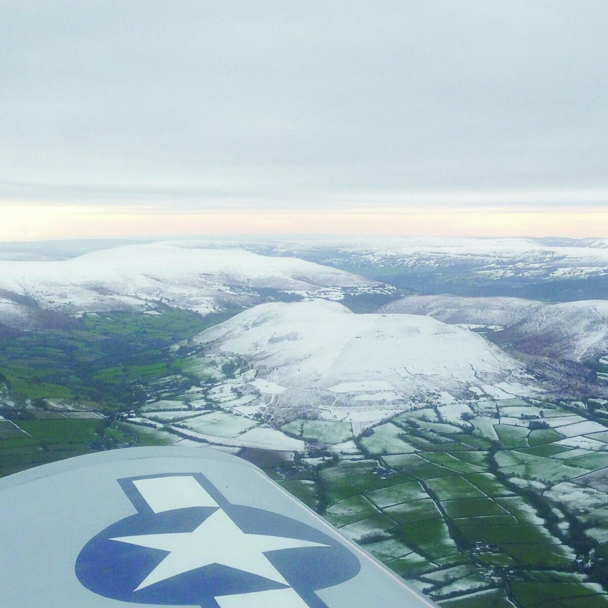 Views of the Black Mountains in winter