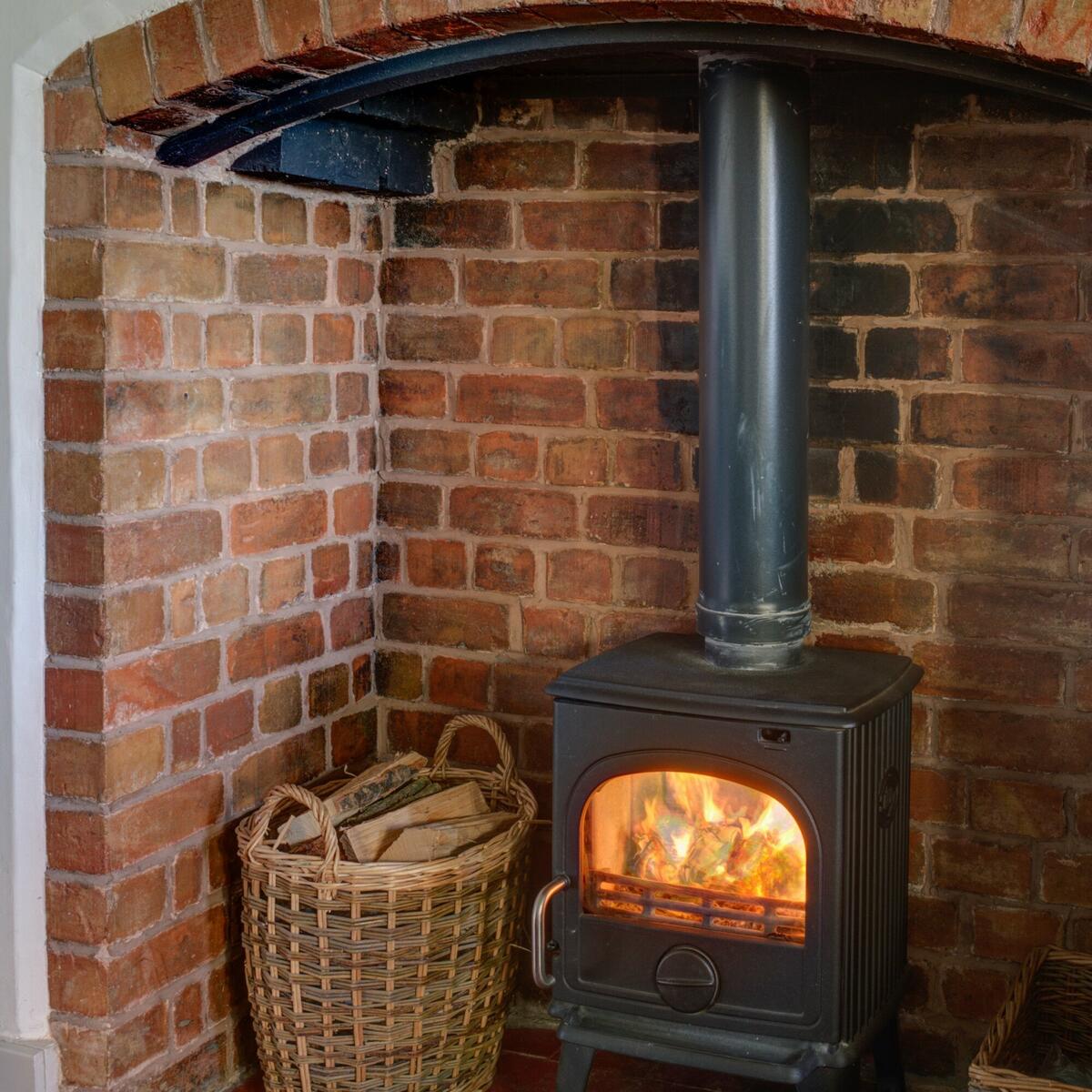 Wood burner in the main sitting room