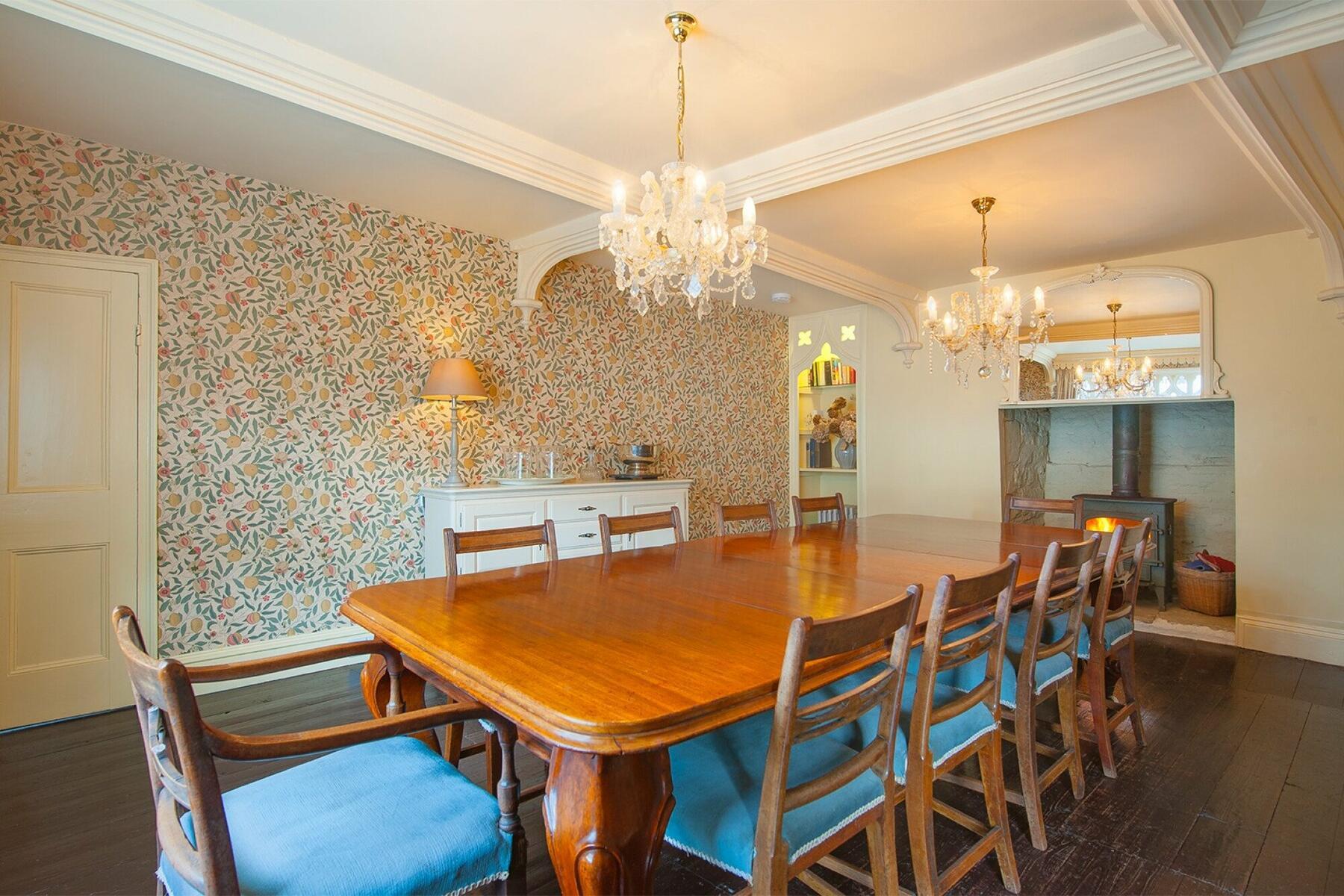 The dining room, a more formal space for eating