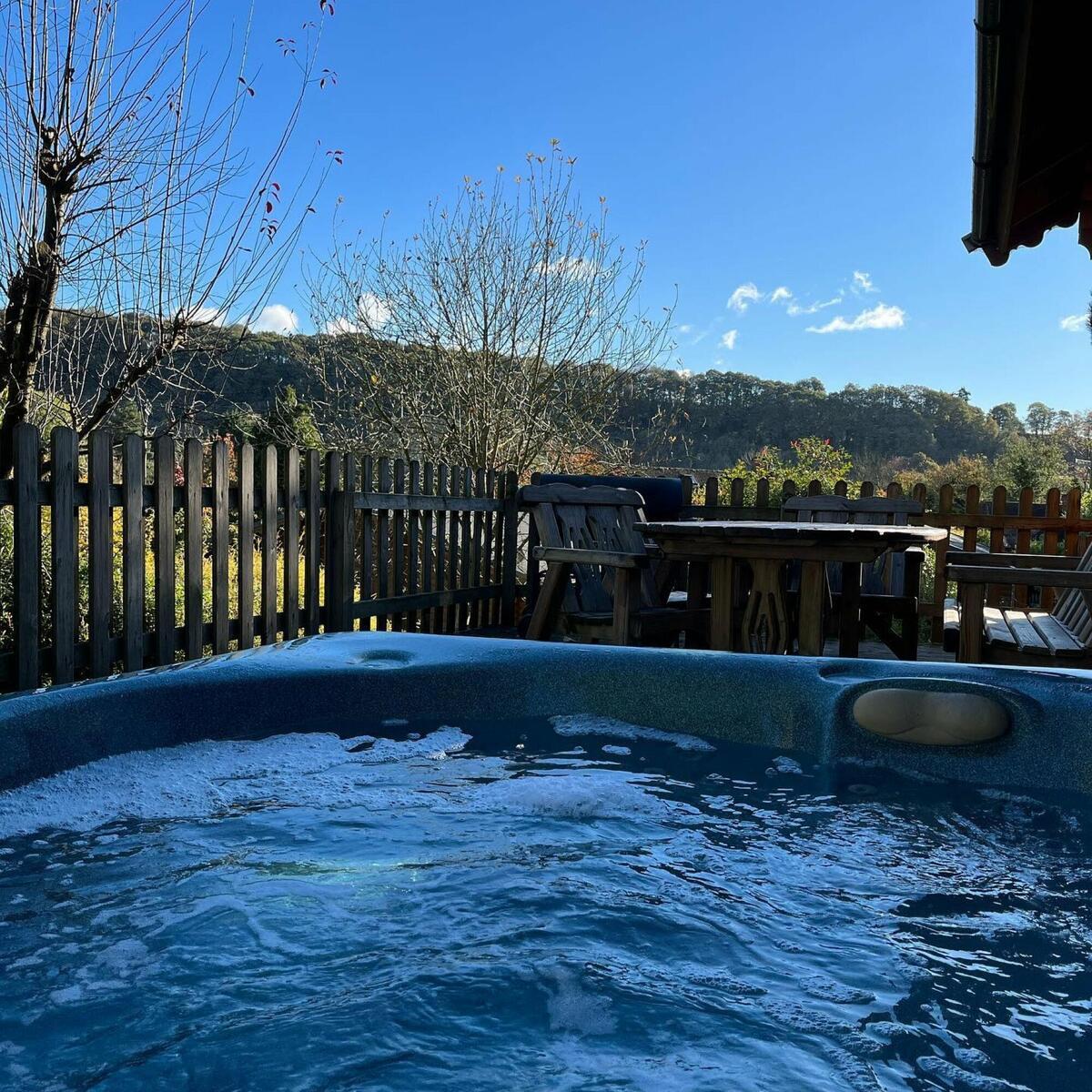 View from Ash cabins hot tub