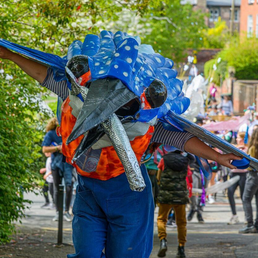 Amazing giant puppets are a feature of the River Carnival parade