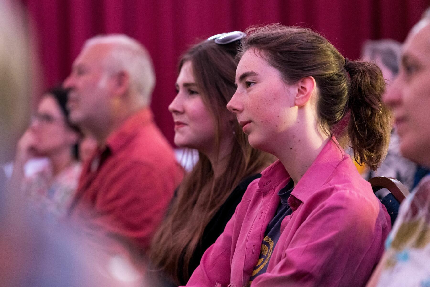 Audience listening to Chris Riddell