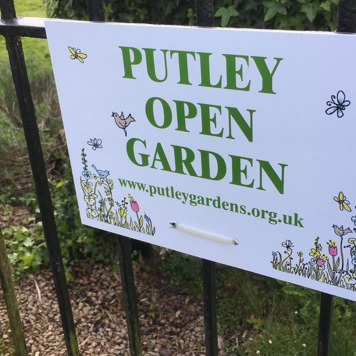Putley Open Gardens sign 