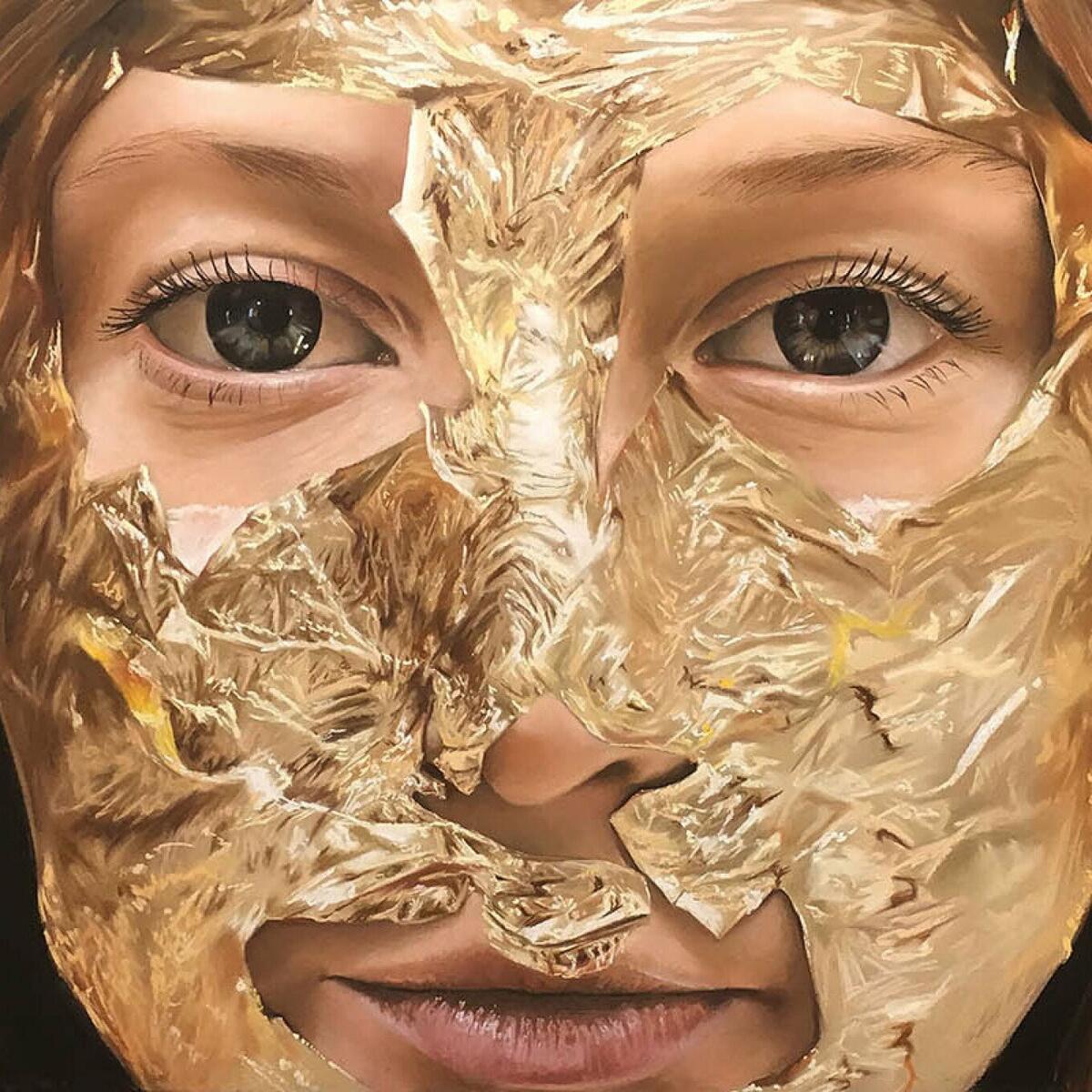 Oliver Jones - Gold Leaf Face Mask II. Courtesy Cynthia Corbett.