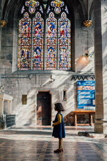 Girl at Hereford Cathedral