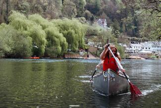 Canoeing on the river Wye