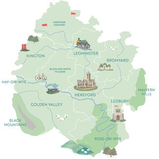 Map of Herefordshire