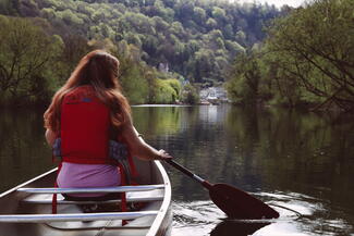 canoeing on the Wye