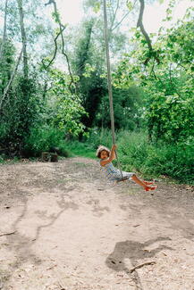 Woodland swing at Hampton Court Castle