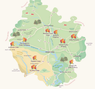 Herefordshire Food Safari Map 