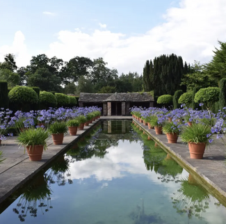 canal in english country garden
