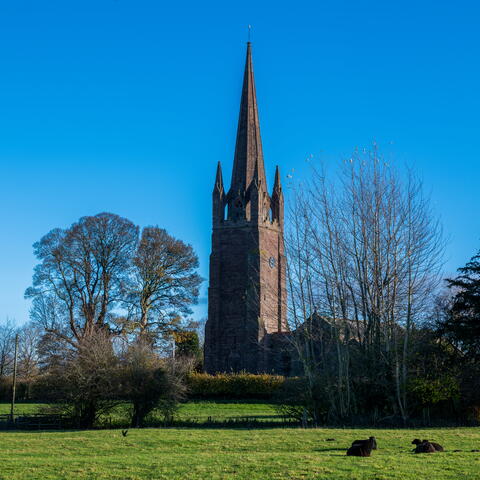 View of St Peter and St Paul church, Weobley