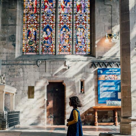 Girl at Hereford Cathedral
