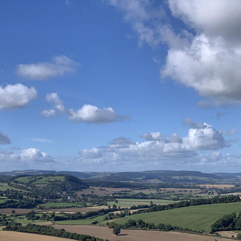 View North of Croft Ambrey Hill Fort