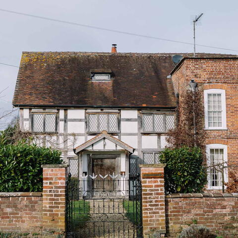 Half timbered and brick house, Eardisland