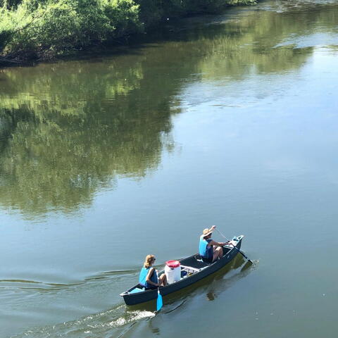 Canoeing the river Wye