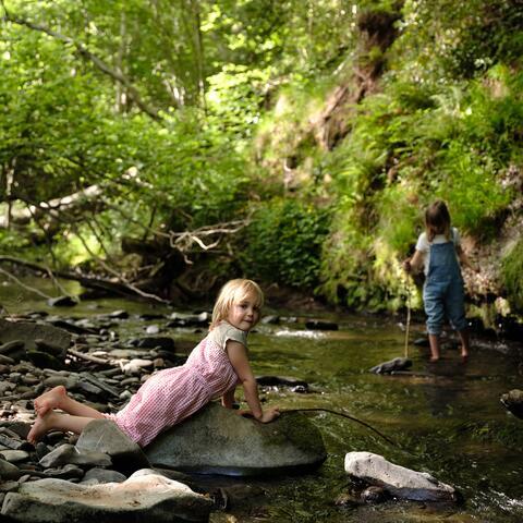 Playing in the River Monnow