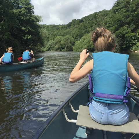 Canoeing the river wye