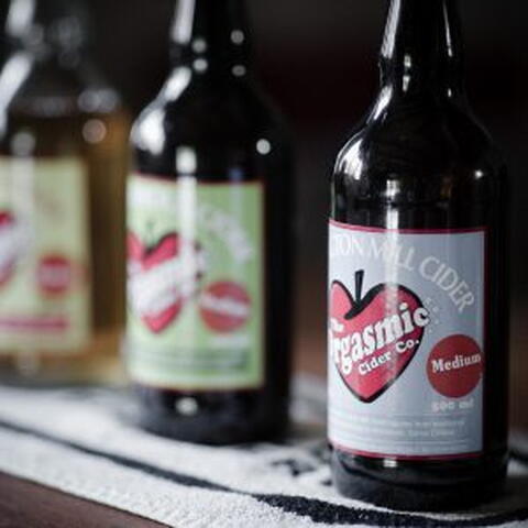 bottles of orgasmic cider