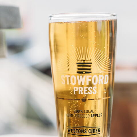 Pint of cold Stowford Press cider