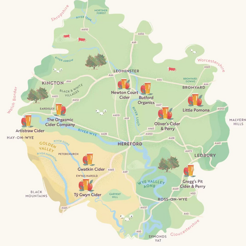 Herefordshire Food Safari Map