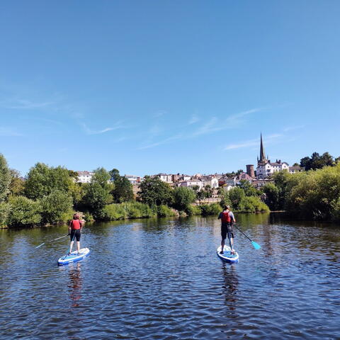 2 people Paddle boarding