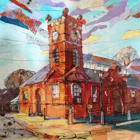 Painting of the Kington Market Hall