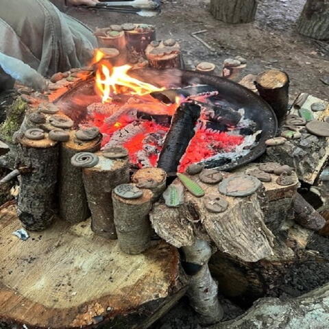 Charms on a fire