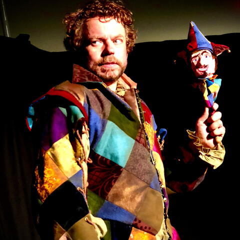 man with a puppet