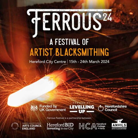 Ferrous Festival poster with hot iron rod