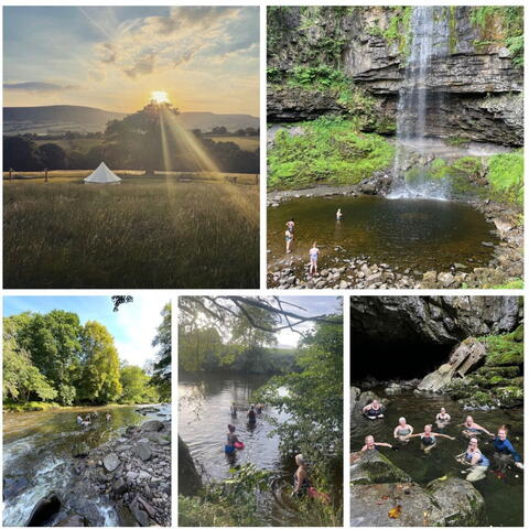 Swim weekends collage