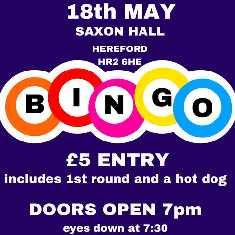 Bingo poster with coloured circles