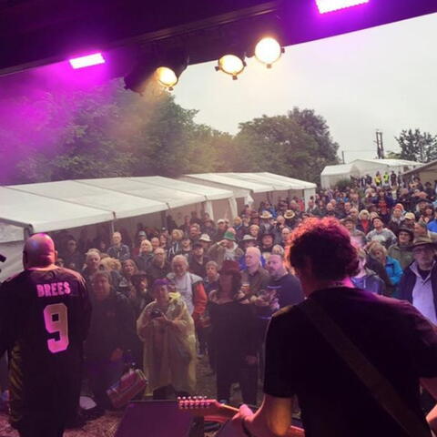 View from the stage looking out onto the crowd