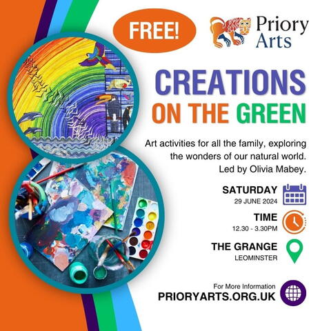 poster with information and images of paints with rainbow