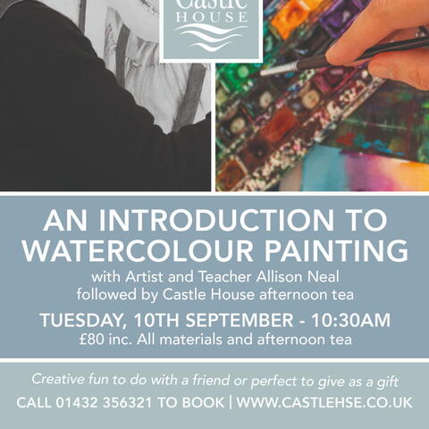 pale blue poster with white writing and details of an event