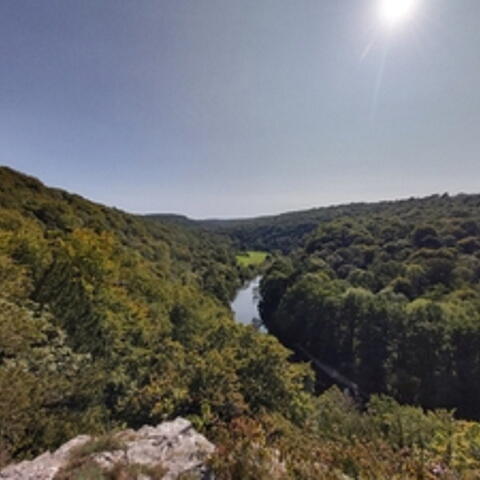 View of the river in a valley